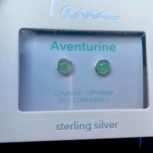 Iam Adventurine Sterling Silver Earrings